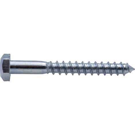 Tirefond tête hexagonale zingué Viswood 7x40 mm (x6 tirefonds)