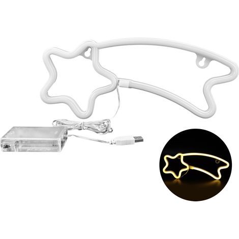 Lampe Néon Météore LED Lumière Chaude Décoration Mariage Anniversaire Fête (1/5)