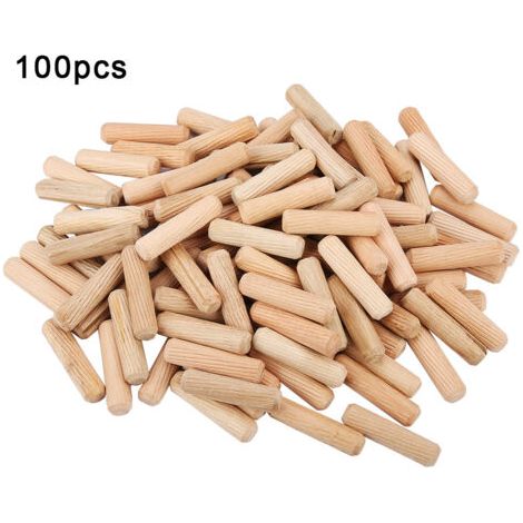 Lot de 100 chevilles en bois à fil croisé pour la fabrication de meubles (M10 x 40 mm). (1/5)