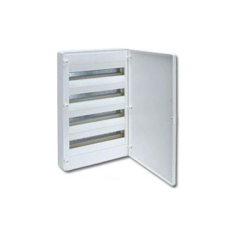 Caja automáticos superficie Hager, 4 filas, 72M ,VS418PE con puerta (1/2)