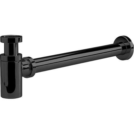 Nuie Matt Black Minimalist Bottle Trap with 300mm Extension Tube - EK402 (1/2)