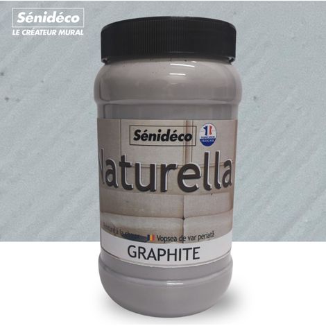 Peinture naturelle à la chaux - Naturella 1L pour 10 m² coloris Graphite