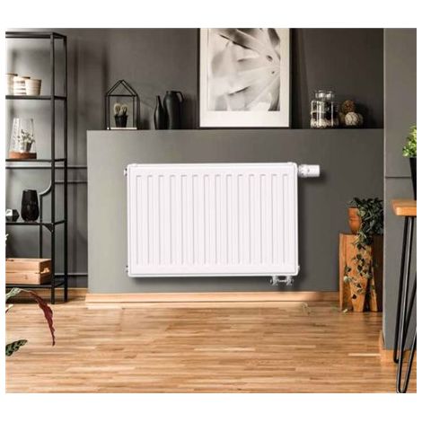 Finimetal – Radiateur eau chaude en acier 1502 Watts – Dimensions 750 x 920 mm – Finition aux bords arrondis – Insert thermostatique M30x1,5 pré-monté