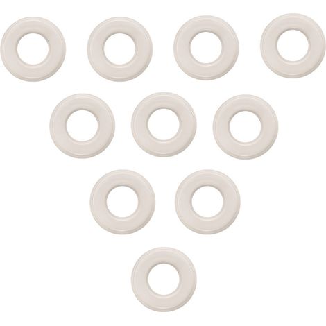 Lot de 10 Plaques Décoratives 1 Poste Garby Colonial – Porcelaine Blanche – Compatible Gammes GARBY, GARBY COLONIAL et DIMBLER – Pose En Saillie ou Encastrable – Finition Haut de Gamme - FONTINI (1/4)