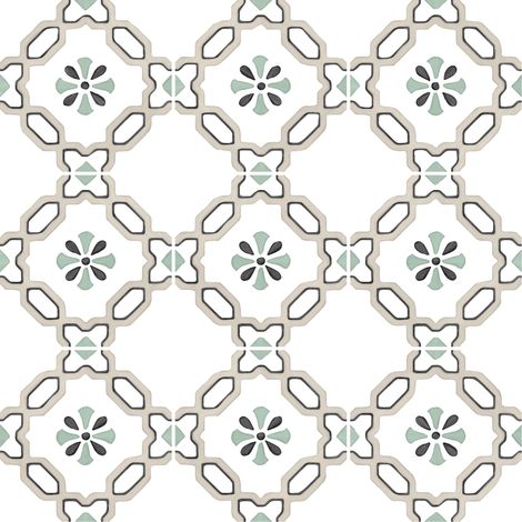 Carrelage effet Carreau ciment Marilis Beige 12,3x12,3x0,87 cm Tanerio - Sol et mur intérieur (vendu par carton de 0,51 m²) - RO'MA CARRELAGE