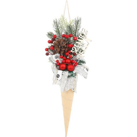 Stil 7: Wandleuchte in Form einer Eistüte (17,7 cm x 45,8 cm), LED-Beleuchtung, Tür- oder Kamindekoration, Weihnachtsbeleuchtung (1/2)