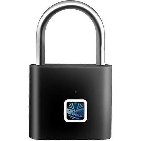 Wasserdichtes Diebstahlsicherungsschloss mit Fingerabdrucksensor, schlüsselloser App-Steuerung, schwarzes elektronisches Schloss (1/5)
