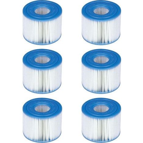 Lot de 6 cartouches Intex PureSpa type S1 Easy Set, compatibles B01HMXBDGM, réf. 29001E (1/5)