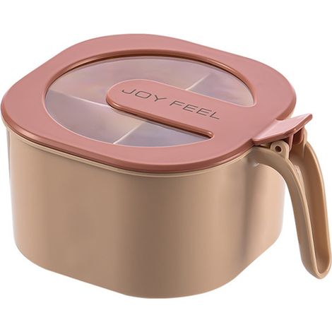1 caja para especias con 4 compartimentos, cucharas, tapa transparente antideslizante, para cocina, camping y barbacoa. (1/5)