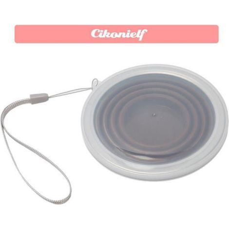 zerone Tasse pliable en silicone Lot De 2 Tasses Pliables En Silicone Écologique Avec Couvercle Pour Boire En linge statue Gris (1/5)