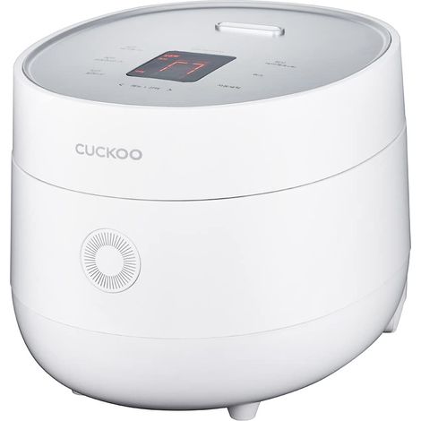 CUCKOO CR-0675F  6 tazas (crudas) arrocera  13 opciones de menú: quinua, avena, arroz integral y más, pantalla táctil, olla interior antiadherente  Blanco
