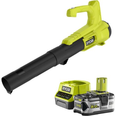 Pack RYOBI Souffleur 18V One+ Turbo jet RY18BLA-0 - 1 Batterie 5.0Ah - 1 Chargeur rapide RC18120-150