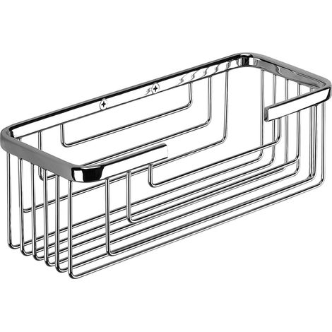 Gedy Smart Rechteckiges Wandregal aus verchromtem Edelstahl 25,2x10,2x8,6 cm