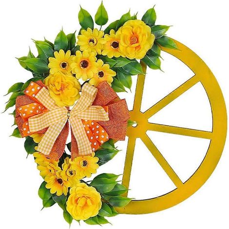 Couronne de roue de simulation pour la Saint-Valentin, les fêtes de printemps et la porte d'entrée (1/4)