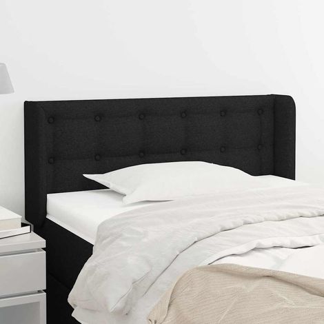 vidaXL Cabecero de tela negro 93x16x78/88 cm (1/5)