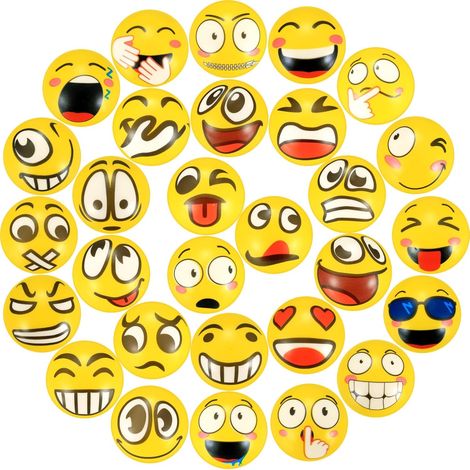 Lot de dix huit balles anti stress pour enfants adultes jouets de relaxation pour fêtes anniversaires et Noël cadeaux originaux