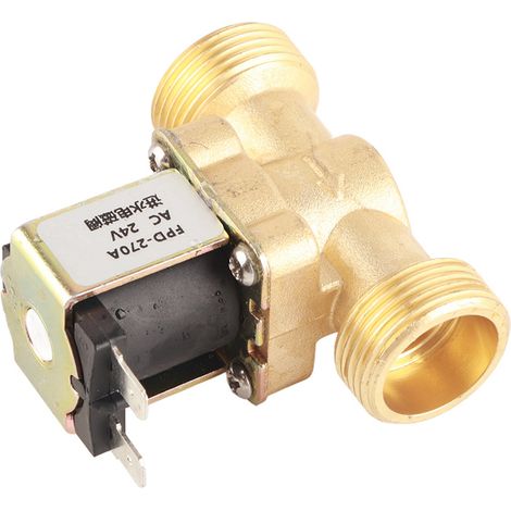 Électrovanne d'arrivée d'eau G3/4" 24V AC à fermeture normale pour appareils ménagers (1/5)
