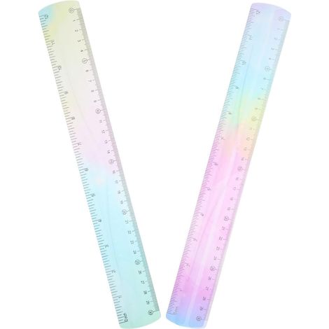 Règle ABOOFAN 30 cm en PVC souple et coloré, idéale pour les (1/5)