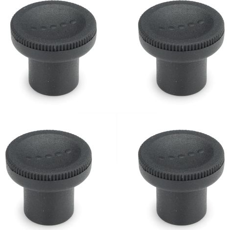 Bouton moleté Écrou moleté Bouton d'armoire Bouton de meuble GN 676-25-M6-SG 4 pièces Plastique Douille laiton Poignée 25 mm Filetage M6 (1/3)