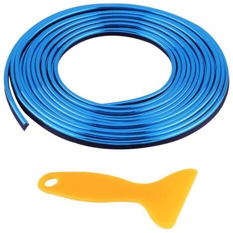 Car Interior Molding Strips Door Dashboard Steering Wheel Air Vent Blue Flexible Decoration Line (1/4)
