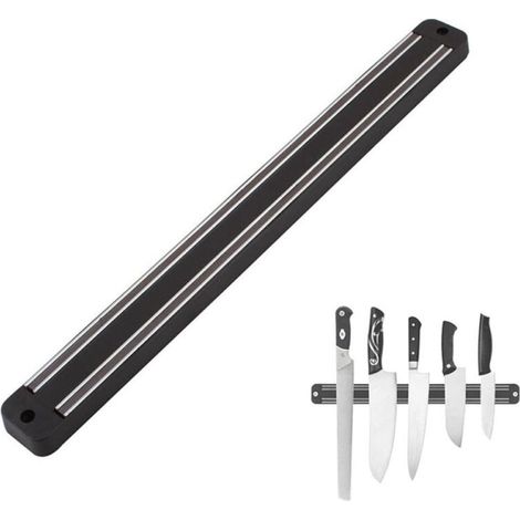 Barre magnétique murale pour couteaux, support magnétique mural pour outils de cuisine et de garage. (1/5)