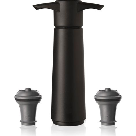 avec 2 Bouchon Sous Vide Pompe Manuelle Pour Vin Rouge ou Blanc Système Hermétique Modèle Compact Noir Jusqu’à 10 Jours de Fraîcheur (1/5)