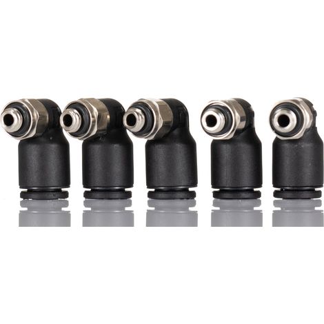 Adaptateur fileté coudé Legris LF3000 vers Enfichable 6 mm Mâle M5 ( Prix pour Paquet de 5 ) (1/3)