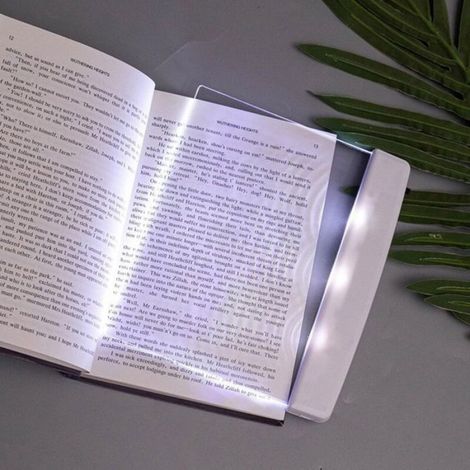 1 Lampe de lecture, panneau plat LED, transparent, sans fil, pour lecture au lit, blanc (1/4)