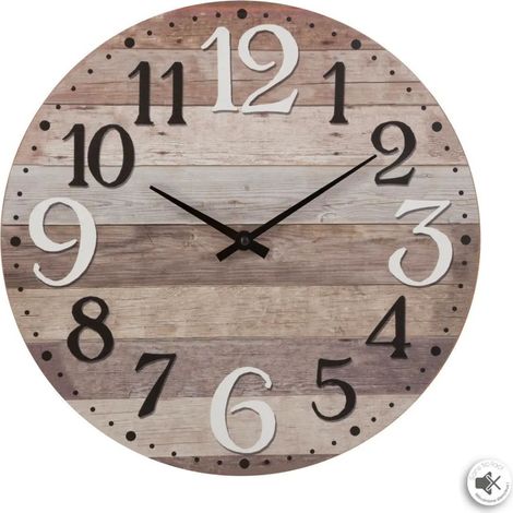 Atmosphera – Pendule MDF Alex 38 cm – Modèles assortis – Design moderne pour décoration intérieure – Horloge élégante et fonctionnelle