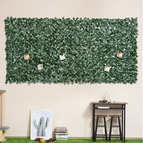 CHICFURN Siepe artificiale frangivista 300 x 150 cm verde scuro per balcone e giardino (1/5)