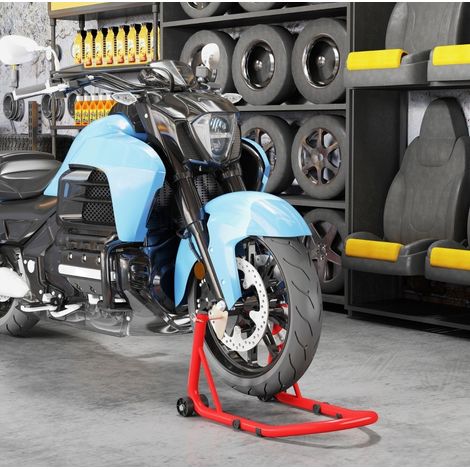 Motorradheber vorn/hinten aus Stahl, max. Traglast 544 kg, rot HAVRYA (1/4)