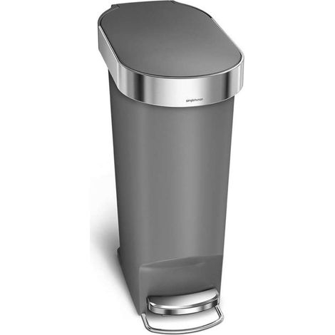 Simplehuman - Poubelle Slim 40 l, gris CW1391 (1/4)