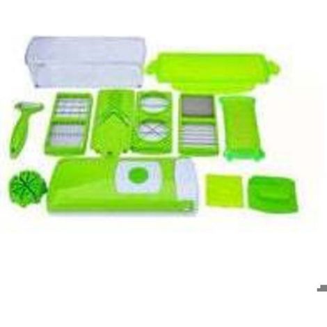 Coupe-Légumes - Mandoline Manuelle 12 Pièces - Acier Inoxydable - Pour Cubes Bâtonnets Tranches - Sans Électricité (1/4)