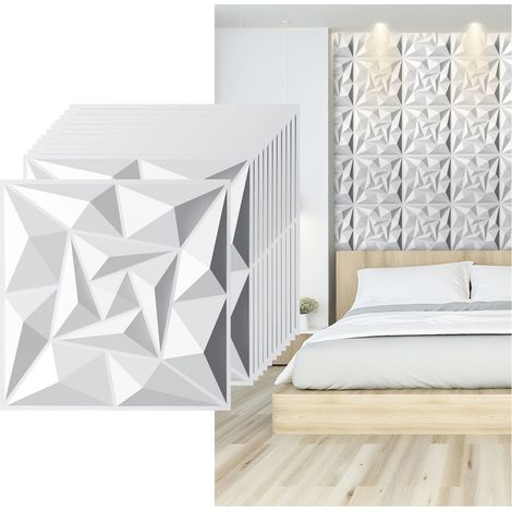 TolleTour Panneaux Muraux 3D Spirale Blanc 30×30 cm – Panneaux PVC Sans Adhésif (1/5)