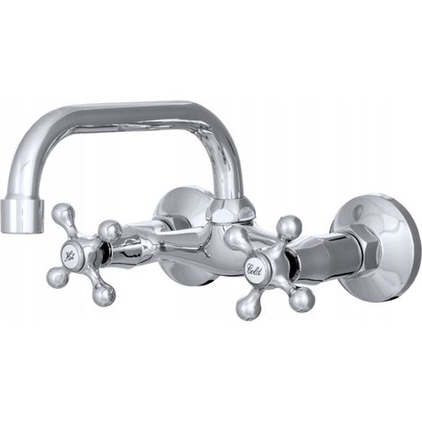 Mitigeur Mural Cuisine et Lavabo Retro Granitan Chromé 1pcs (1/3)