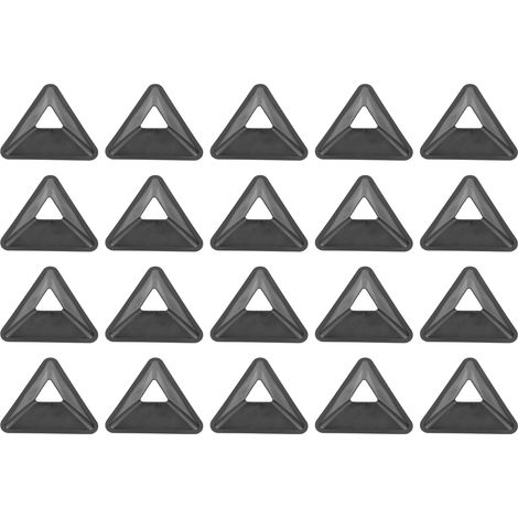 20 cônes triangulaires flexibles et robustes pour entraînement d'agilité, cônes de fitness durables, adaptés au football et au cyclisme, noir. (1/5)