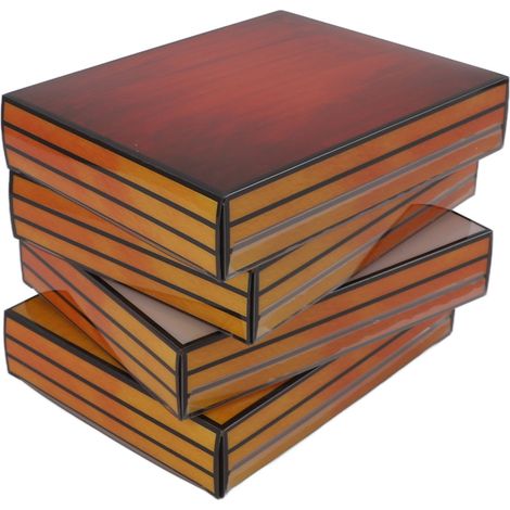 Ortviai Lampe décorative en livres empilés en PVC avec LED multicolore – 12 x 15,5 x 12,8 cm, pile intégrée (1/5)