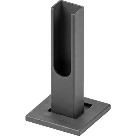 Minka Grundkonsole aus Aluminium zur Befestigung von Minka Zaunpfosten am Boden (1/2)
