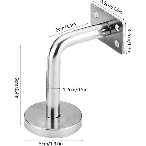 Paquete de 4 soportes protectores de acero inoxidable: 28 tornillos + 12 placas de anclaje (1/5)