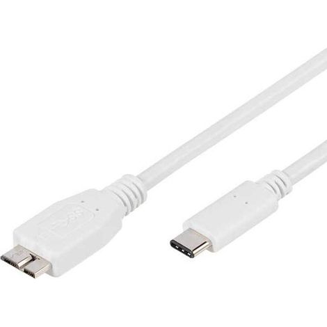 Vivanco USB type-C, 1m cable USB USB 3.2 Gen 1 (3.1 Gen 1) USB C Micro-USB B Blanco (1/3)