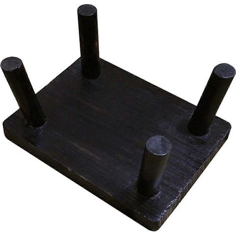 Tabouret rectangulaire en bois/tabouret de table basse adapté aux chambres avec baie vitrée, style bas, 36,00 x 27,00 x 19,00 cm, 1 pièce par paquet. (1/5)