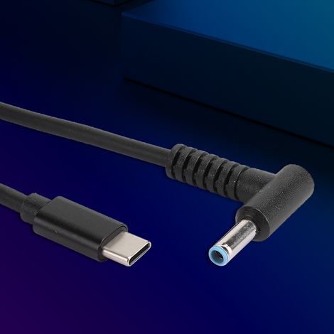 Câble d'alimentation USB-C PD pour PC portable, connecteur 4.5 x 3.0 mm, câble secteur sécurisé anti-falsification (1/5)