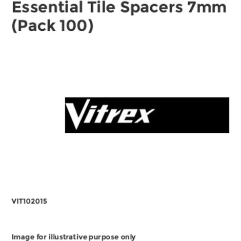 Vitrex 102015 Essential 7mm Tile Spacers – Pack of 100 for Precise Tile Installation