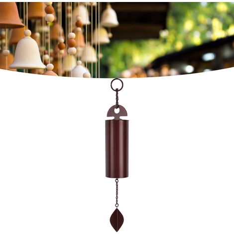 Carillon éolien en métal pour cour, style vintage, avec pendentif en tuyau de fer et motif héroïque. (1/5)