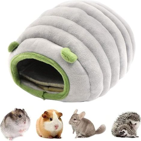 Pets Nest, Small Animal Cozy Bed, Sleeping Small Winter House, Warm Winter Hamster Bed with Removable Cushion for Kittens, Hamsters, Squirrels, Chinchillas, Rabbits (1/5)