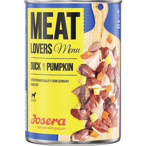 Josera Meat Lovers Hundenassfutter Adult getreidefrei 800 g Ente & Kürbis Nassfutter