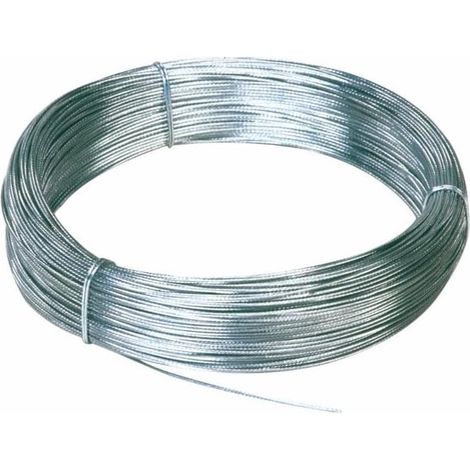 Lot de 5 mètres Câble Acier Ø 1,6 mm 19 Fils Zingué Pour Fixation