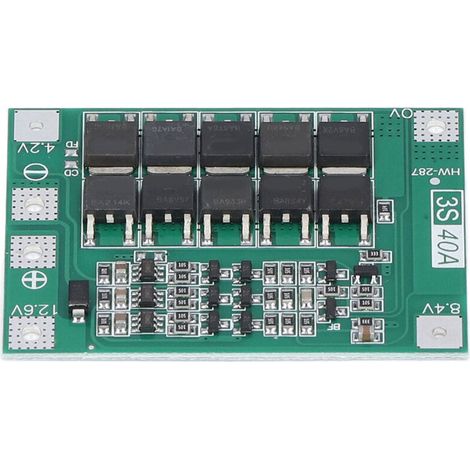 40-A-Schutzplatine für 18650-Li-Ionen-Akkus, 12,6 V–13,6 V Balancer-Lademodul