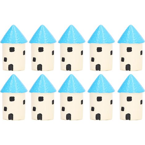 10 pièces Mini Maison Décorative Résine Micro Paysage Figurine Ornement Accessoire Maison de Poupée (1/5)