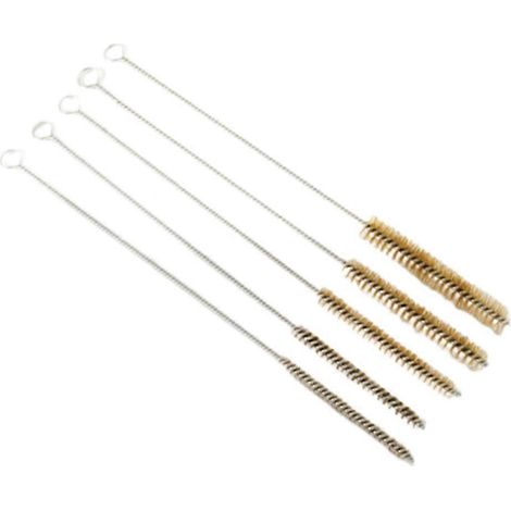 Ensemble de 5 brosses tubulaires en fil de laiton à long manche pour le nettoyage des cylindres de perçage (1/5)